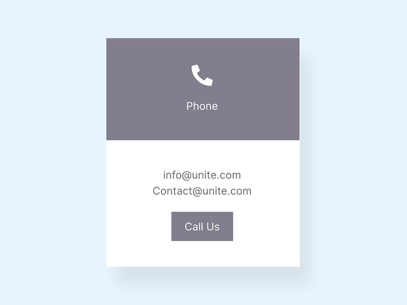 material footer card